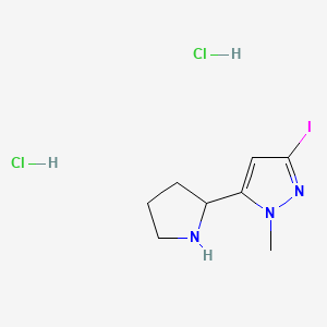 3-iodo-1-methyl-5-(pyrrolidin-2-yl)-1H-pyrazoledihydrochloride