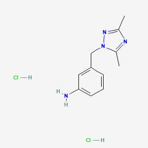 3-[(3,5-dimethyl-1H-1,2,4-triazol-1-yl)methyl]anilinedihydrochloride