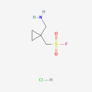 molecular formula C5H11ClFNO2S B13572044 [1-(Aminomethyl)cyclopropyl]methanesulfonylfluoridehydrochloride CAS No. 2792185-78-3