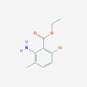 molecular formula C10H12BrNO2 B13572054 Ethyl 2-amino-6-bromo-3-methylbenzoate 