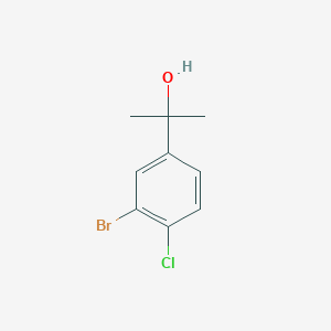 molecular formula C9H10BrClO B13572061 2-(3-Bromo-4-chlorophenyl)propan-2-ol 