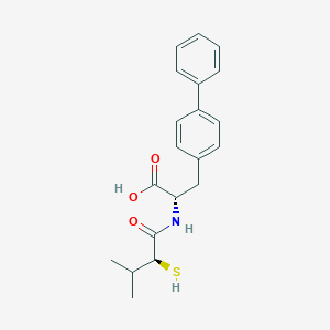 (2S)-2-[[(2S)-3-methyl-2-sulfanylbutanoyl]amino]-3-(4-phenylphenyl)propanoic acid