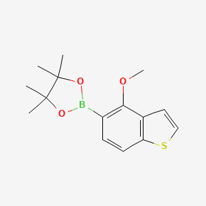 molecular formula C15H19BO3S B13572074 2-(4-Methoxy-1-benzothiophen-5-yl)-4,4,5,5-tetramethyl-1,3,2-dioxaborolane 