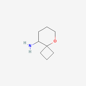 molecular formula C8H15NO B13572141 5-Oxaspiro[3.5]nonan-9-amine 