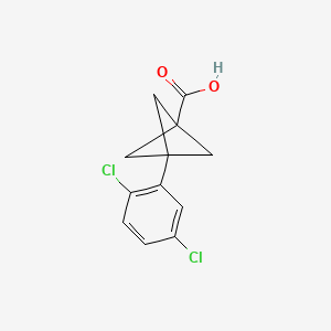 molecular formula C12H10Cl2O2 B13572149 3-(2,5-Dichlorophenyl)bicyclo[1.1.1]pentane-1-carboxylic acid CAS No. 131515-55-4