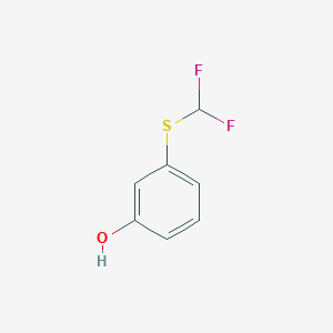 molecular formula C7H6F2OS B13572170 3-((Difluoromethyl)thio)phenol 