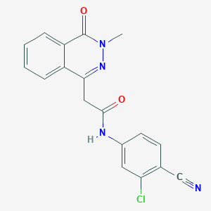 molecular formula C18H13ClN4O2 B13572183 N-(3-chloro-4-cyano-phenyl)-2-(3-methyl-4-oxo-phthalazin-1-yl)acetamide 