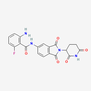 2-amino-N-[2-(2,6-dioxopiperidin-3-yl)-1,3-dioxo-2,3-dihydro-1H-isoindol-5-yl]-6-fluorobenzamide