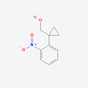 molecular formula C10H11NO3 B13572230 [1-(2-Nitro-phenyl)-cyclopropyl]-methanol 