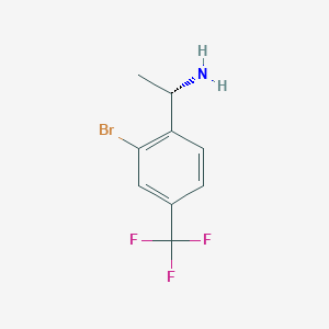 molecular formula C9H9BrF3N B13572238 (S)-1-(2-Bromo-4-(trifluoromethyl)phenyl)ethanamine 