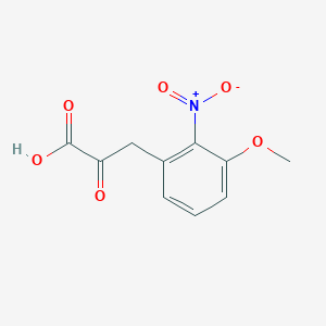 molecular formula C10H9NO6 B13572253 3-(3-Methoxy-2-nitrophenyl)-2-oxopropanoic acid 