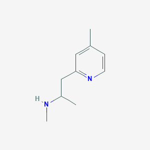 molecular formula C10H16N2 B1357232 N-methyl-1-(4-methylpyridin-2-yl)propan-2-amine CAS No. 91010-36-5