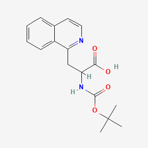 molecular formula C17H20N2O4 B13572336 2-{[(Tert-butoxy)carbonyl]amino}-3-(isoquinolin-1-yl)propanoicacid 