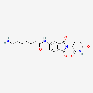 7-amino-N-[2-(2,6-dioxo-3-piperidyl)-1,3-dioxo-isoindolin-5-yl]heptanamide