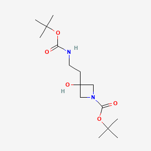 Tert-butyl 3-[2-(tert-butoxycarbonylamino)ethyl]-3-hydroxy-azetidine-1-carboxylate