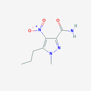 molecular formula C8H12N4O3 B135725 1-Methyl-4-nitro-5-propyl-1H-pyrazole-3-carboxamide CAS No. 247583-72-8
