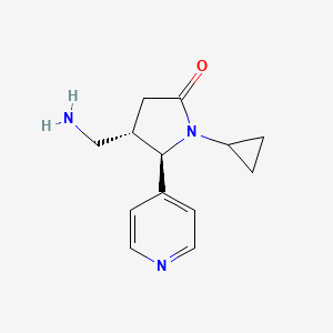 rac-(4R,5S)-4-(aminomethyl)-1-cyclopropyl-5-(pyridin-4-yl)pyrrolidin-2-one