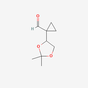 1-(2,2-Dimethyl-1,3-dioxolan-4-yl)cyclopropanecarboxaldehyde