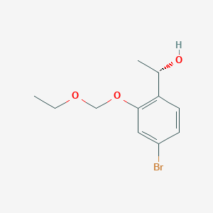 (1S)-1-[4-bromo-2-(ethoxymethoxy)phenyl]ethan-1-ol