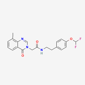 N-{2-[4-(difluoromethoxy)phenyl]ethyl}-2-(8-methyl-4-oxo-3,4-dihydroquinazolin-3-yl)acetamide