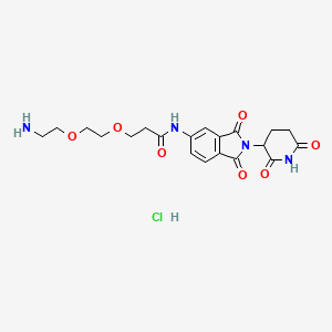 3-[2-(2-aminoethoxy)ethoxy]-N-[2-(2,6-dioxopiperidin-3-yl)-1,3-dioxo-2,3-dihydro-1H-isoindol-5-yl]propanamide hydrochloride