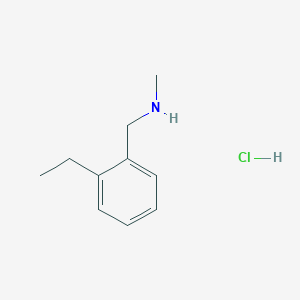 molecular formula C10H16ClN B13572584 [(2-Ethylphenyl)methyl](methyl)aminehydrochloride 