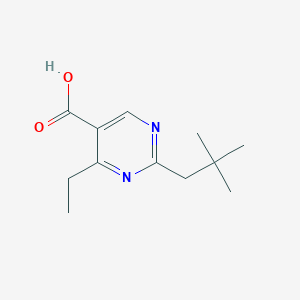 molecular formula C12H18N2O2 B13572626 4-Ethyl-2-neopentylpyrimidine-5-carboxylic acid 