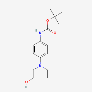 molecular formula C15H24N2O3 B13572638 tert-Butyl (4-(ethyl(2-hydroxyethyl)amino)phenyl)carbamate 