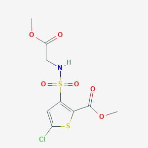molecular formula C9H10ClNO6S2 B1357264 Methyl 5-chloro-3-(N-(2-methoxy-2-oxoethyl)sulfamoyl)thiophene-2-carboxylate CAS No. 906522-87-0