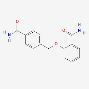 molecular formula C15H14N2O3 B13572649 4-[(2-Carbamoylphenoxy)methyl]benzamide 