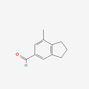 7-methyl-2,3-dihydro-1H-indene-5-carbaldehyde