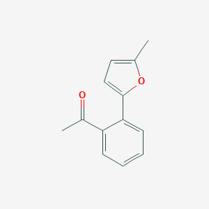 molecular formula C13H12O2 B135727 1-[2-(5-Methyl-2-furyl)phenyl]ethanone CAS No. 138350-43-3