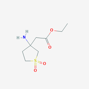 Ethyl 2-(3-amino-1,1-dioxidotetrahydrothiophen-3-yl)acetate