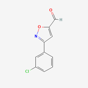 molecular formula C10H6ClNO2 B1357276 3-(3-Chlorophenyl)isoxazole-5-carbaldehyde CAS No. 869496-60-6