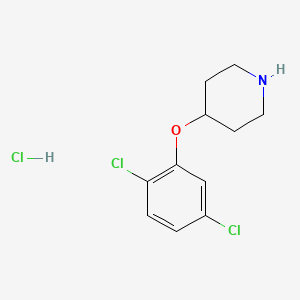 molecular formula C11H14Cl3NO B1357277 4-(2,5-Dichlorophenoxy)piperidine hydrochloride CAS No. 1185303-04-1