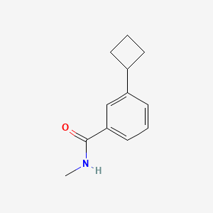 molecular formula C12H15NO B13572788 3-cyclobutyl-N-methylbenzamide 