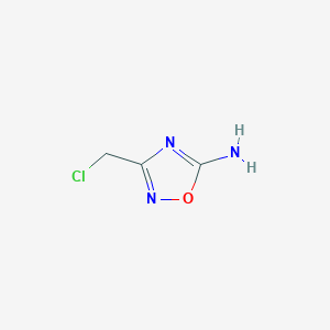 molecular formula C3H4ClN3O B13572789 3-(Chloromethyl)-1,2,4-oxadiazol-5-amine 