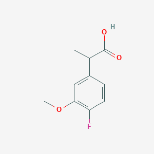 molecular formula C10H11FO3 B13572790 2-(4-Fluoro-3-methoxyphenyl)propanoic acid 