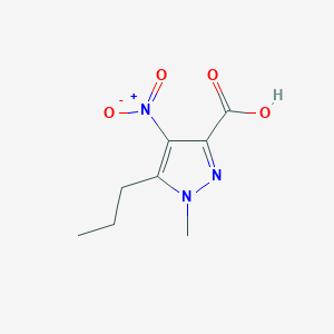 molecular formula C8H11N3O4 B135728 1-Methyl-4-nitro-5-propyl-1H-pyrazole-3-carboxylic acid CAS No. 247583-71-7