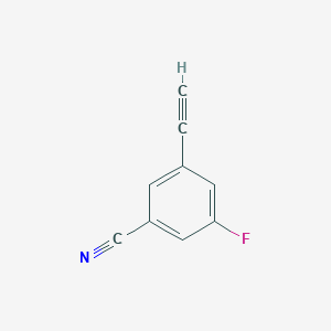 molecular formula C9H4FN B1357280 3-Ethynyl-5-fluorobenzonitrile CAS No. 872122-56-0