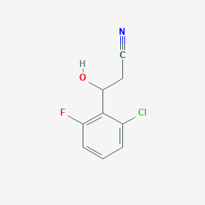 3-(2-Chloro-6-fluorophenyl)-3-hydroxypropanenitrile