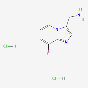 1-{8-Fluoroimidazo[1,2-a]pyridin-3-yl}methanaminedihydrochloride