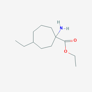 Ethyl 1-amino-4-ethylcycloheptane-1-carboxylate