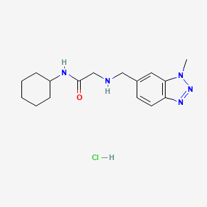 N-cyclohexyl-2-{[(1-methyl-1H-1,2,3-benzotriazol-6-yl)methyl]amino}acetamide hydrochloride