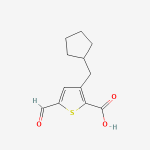 3-(Cyclopentylmethyl)-5-formylthiophene-2-carboxylic acid