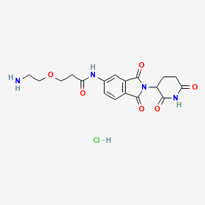 3-(2-aminoethoxy)-N-[2-(2,6-dioxopiperidin-3-yl)-1,3-dioxo-2,3-dihydro-1H-isoindol-5-yl]propanamide hydrochloride