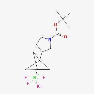 Potassium (3-{1-[(tert-butoxy)carbonyl]pyrrolidin-3-yl}bicyclo[1.1.1]pentan-1-yl)trifluoroboranuide