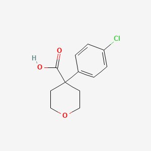molecular formula C12H13ClO3 B1357319 4-(4-氯苯基)氧杂环-4-羧酸 CAS No. 3648-57-5