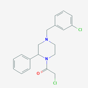 2-Chloro-1-{4-[(3-chlorophenyl)methyl]-2-phenylpiperazin-1-yl}ethan-1-one