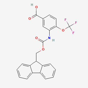 3-((((9H-Fluoren-9-yl)methoxy)carbonyl)amino)-4-(trifluoromethoxy)benzoic acid